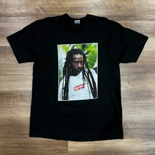 Black Supreme Buju Banton Tee, size L, brand new condition.