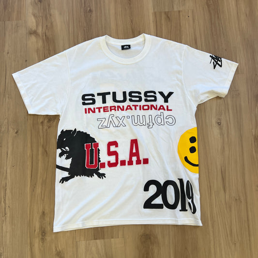 Stussy x Cactus Plant Flea Market USA 2019 Tee White