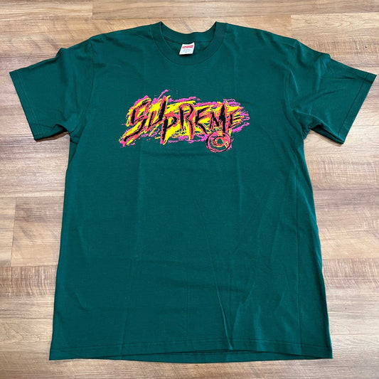 Dark green Supreme Scratch Tee, medium size, brand new condition.