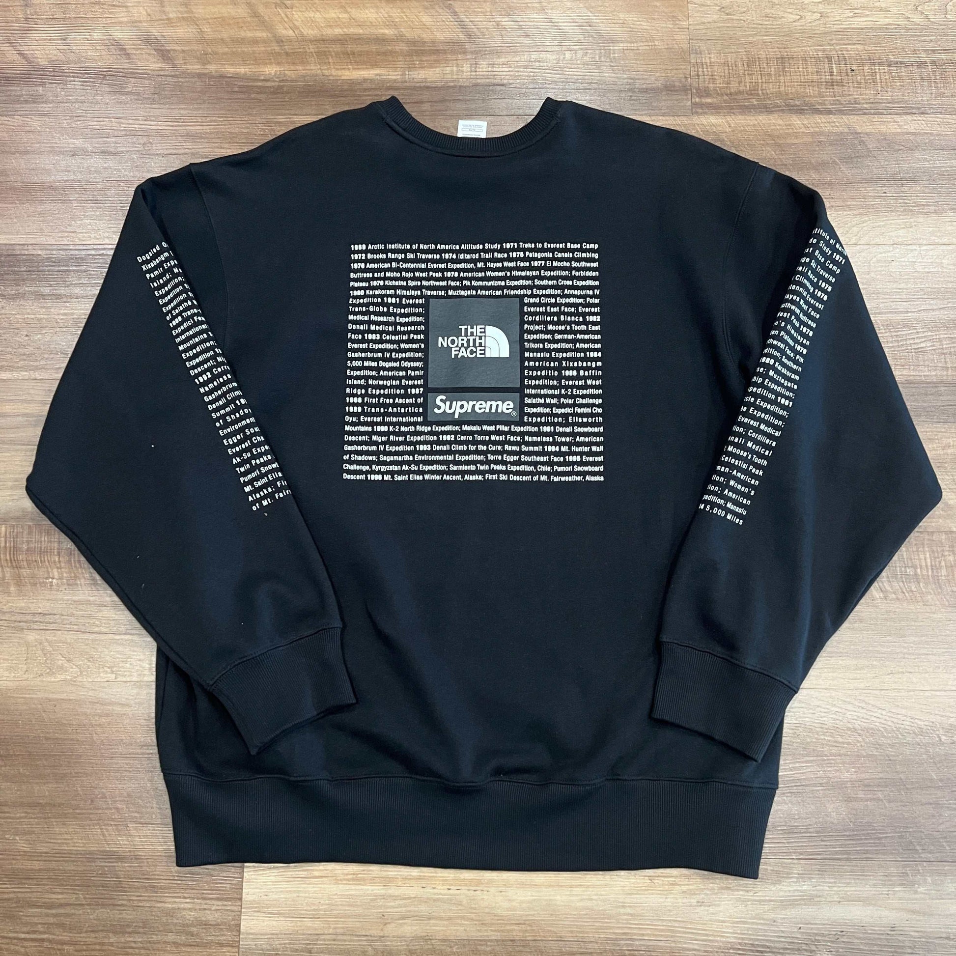 Supreme The North Face Crewneck Black, size XL, brand new condition.