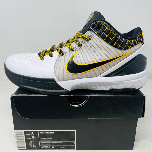 Nike Kobe 4 Protro White Black Del Sol