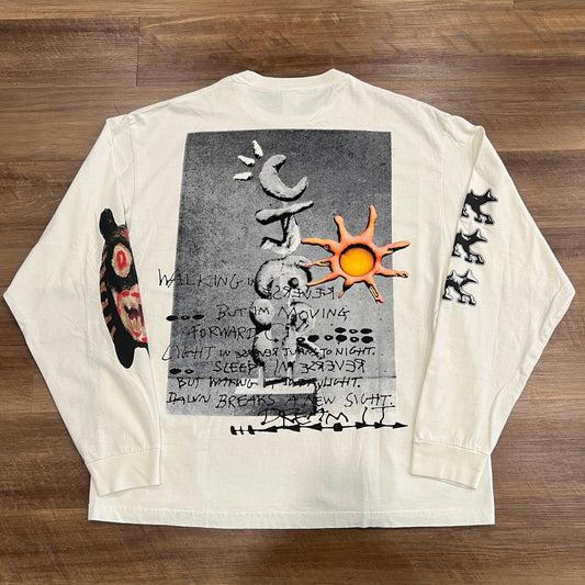 Cactus Jack by Travis Scott Air Records long-sleeve tee, XXL, brand new, white with graphic design on back and sleeves.