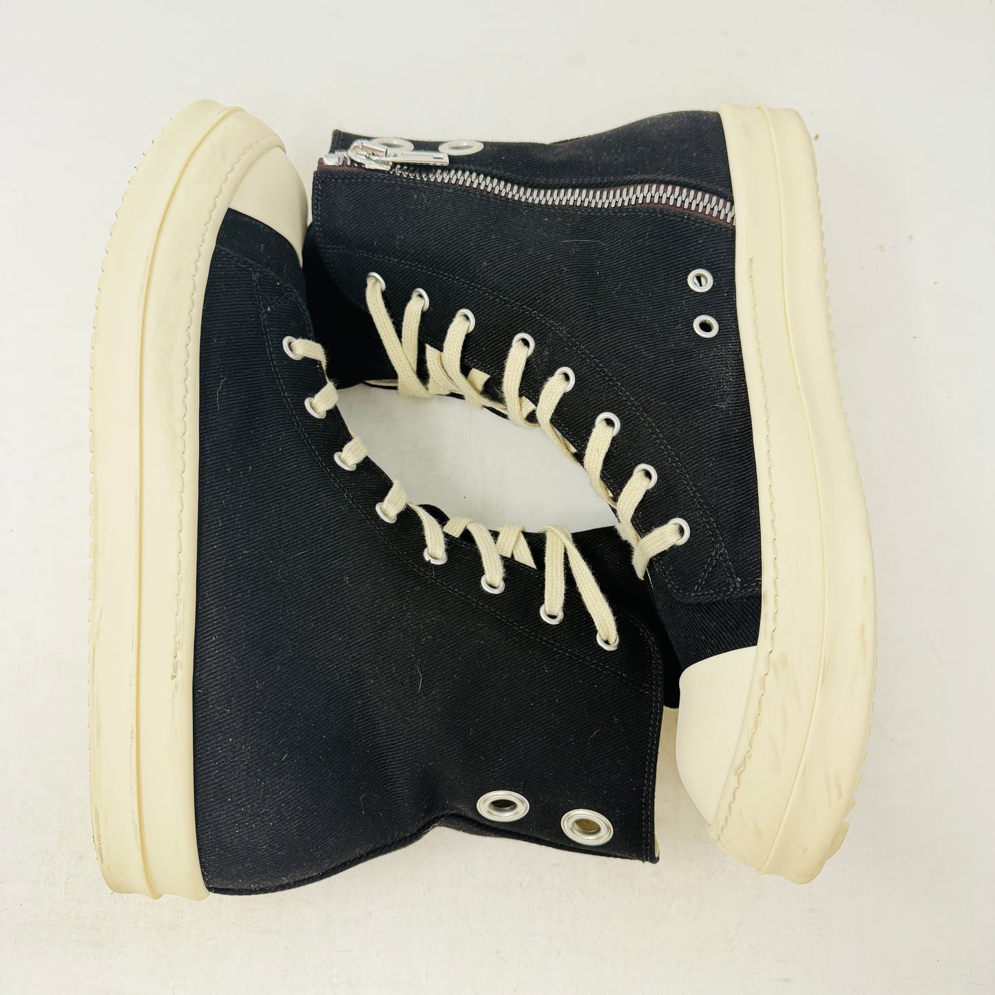 Rick Owens DRKSHDW High Top Black Milk