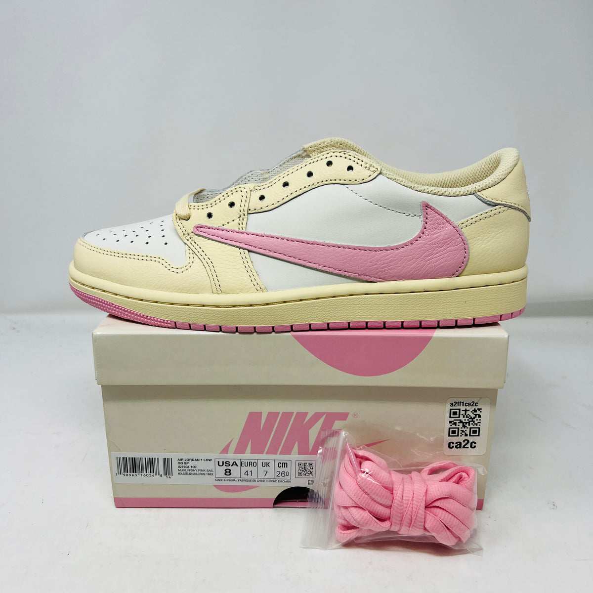 Jordan 1 Retro Low OG SP Travis Scott Shy Pink