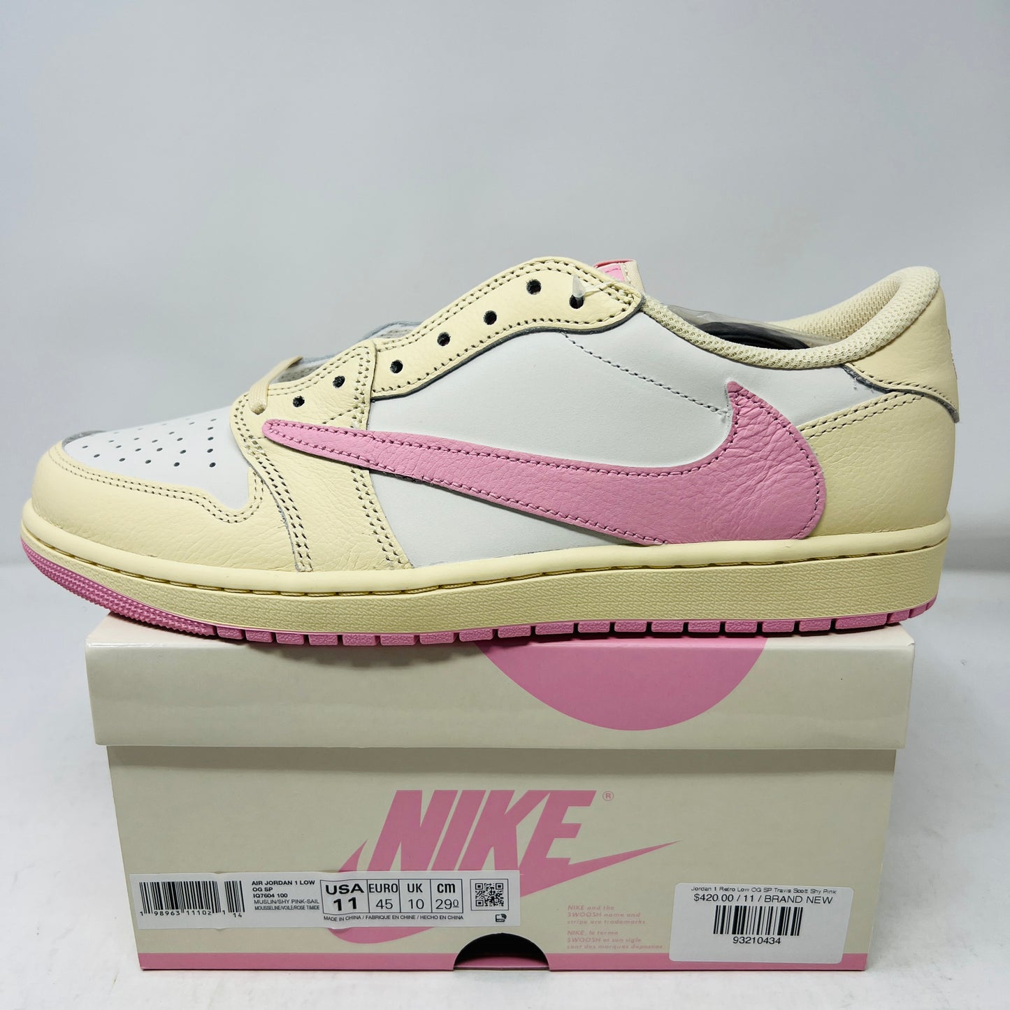 Jordan 1 Retro Low OG SP Travis Scott Shy Pink