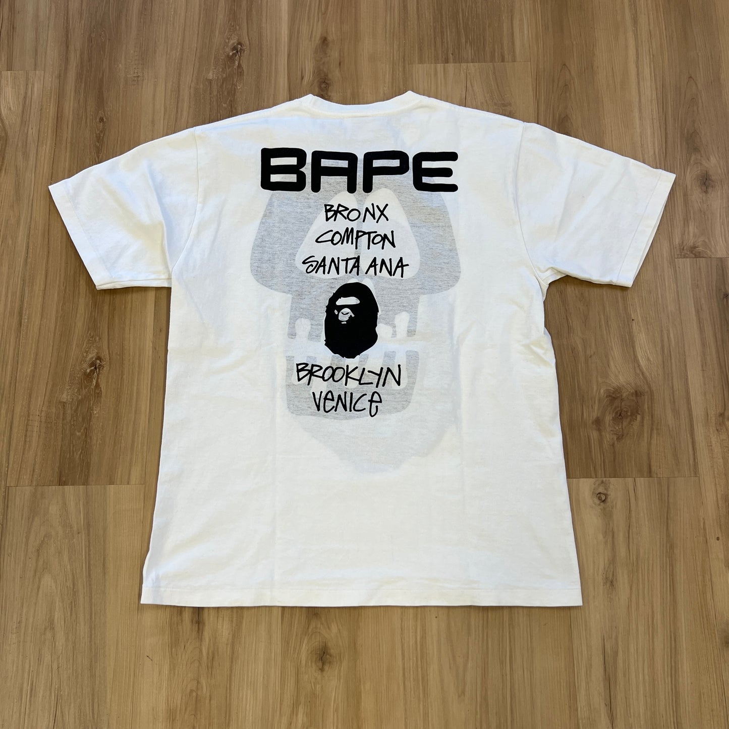 Stussy x BAPE World Tour Tee 'White'