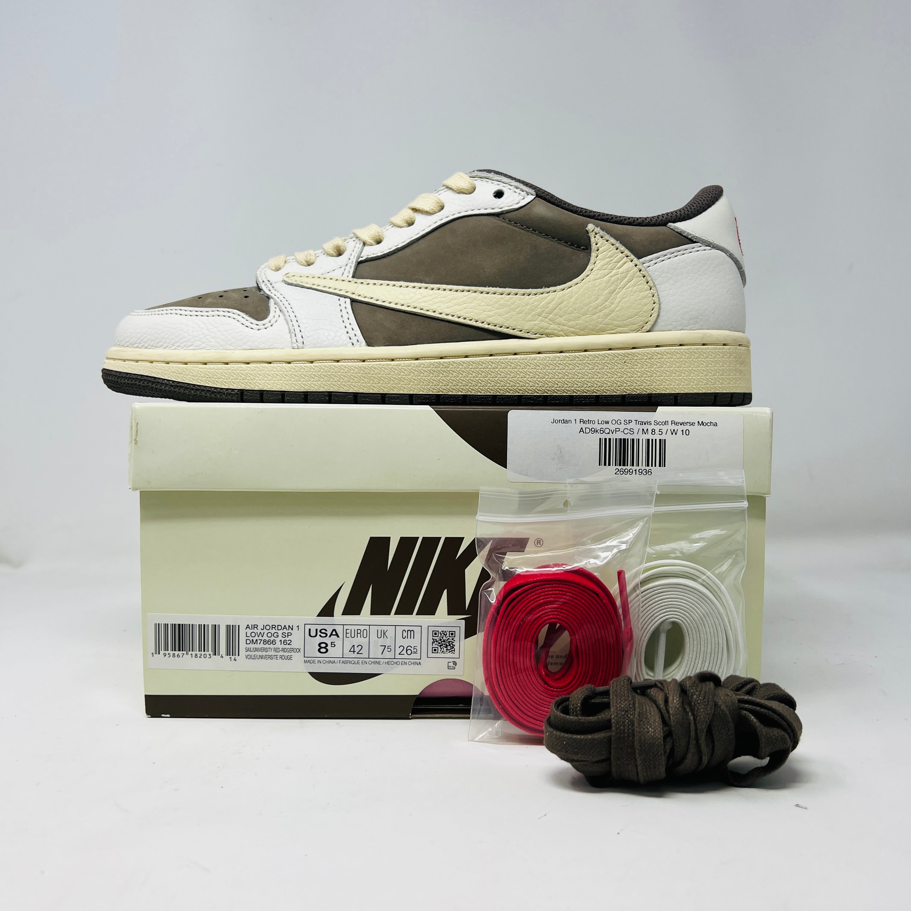 NIKE Air Jordan 1 Low OG SP リバース モカ 26cm Jordan 1 Retro Low OG SP Travis Scott Reverse Mocha – Holy Ground