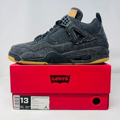 Jordan 4 Retro Levi's Black (Blank Tag)