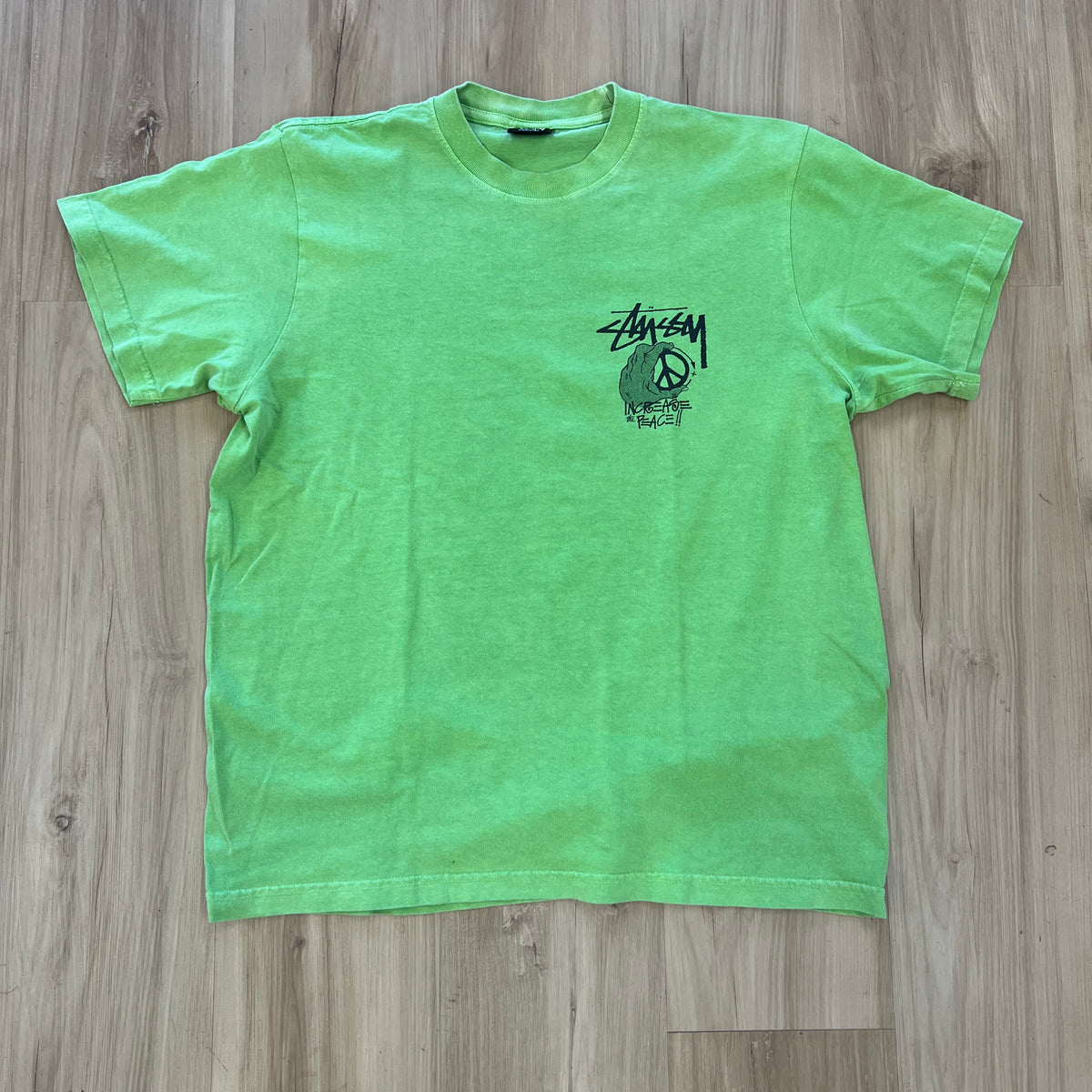 Stüssy "Peace Hand" pigment-dyed t-shirt Green