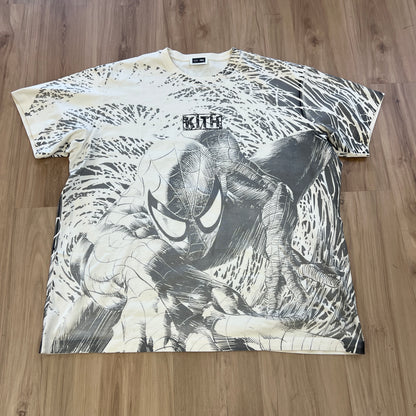 Kith x Marvel Spiderman All-Over Printed Vintage Tee