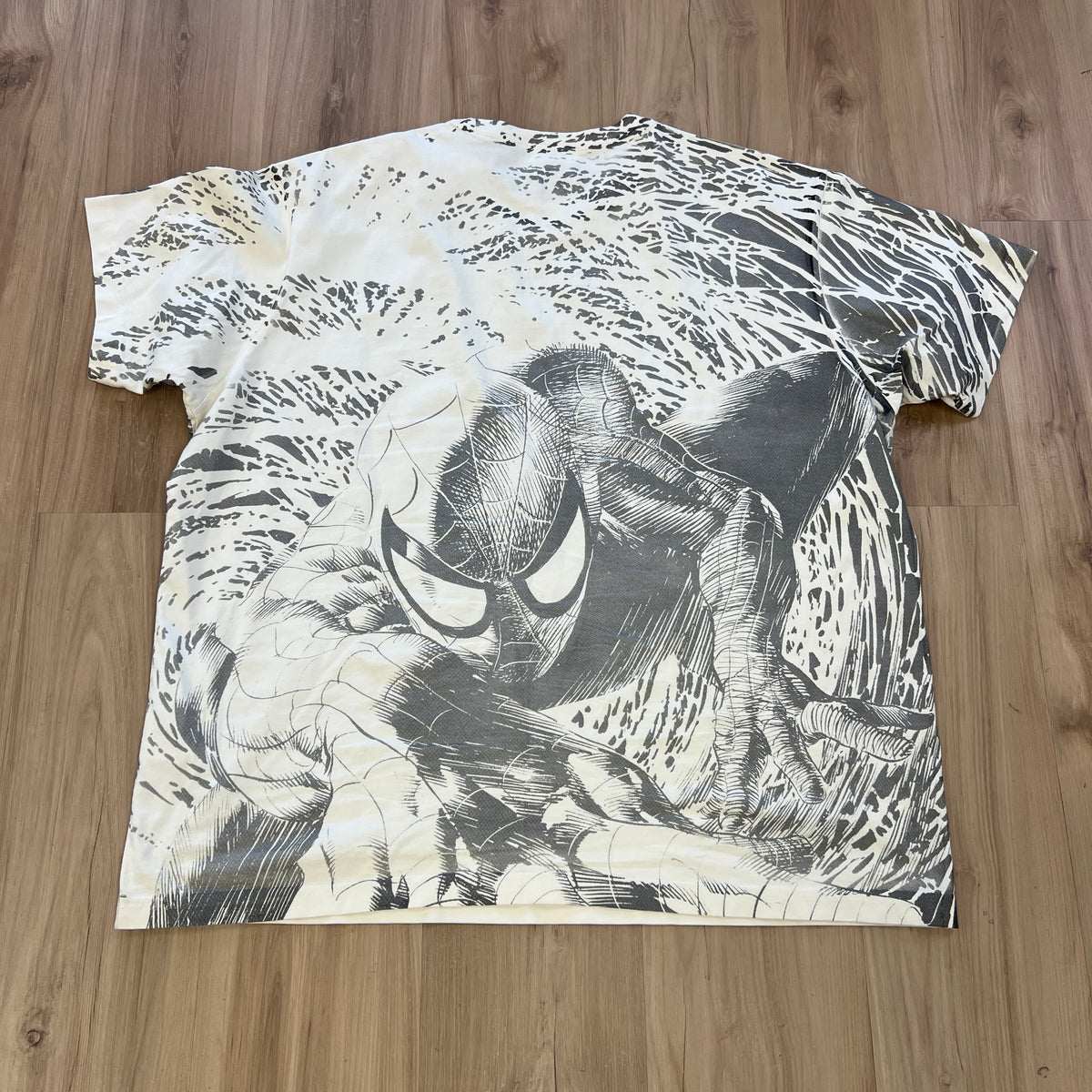 Kith x Marvel Spiderman All-Over Printed Vintage Tee