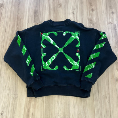 OFF-WHITE Moon Cam Arrow Skate Crewneck Black