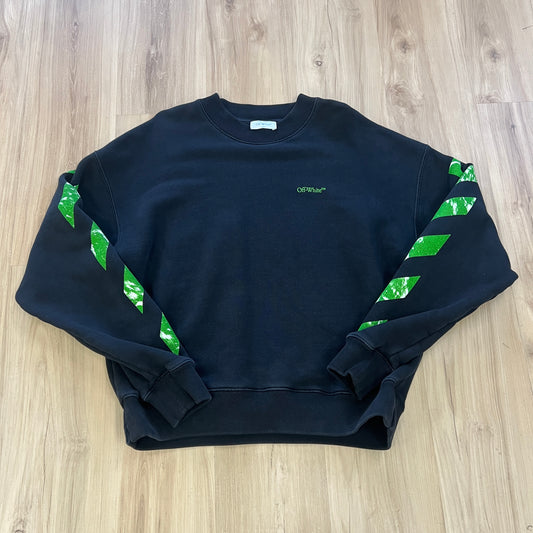 OFF-WHITE Moon Cam Arrow Skate Crewneck Black