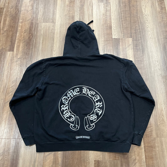 Chrome Hearts Silver Glitter Hoodie Black