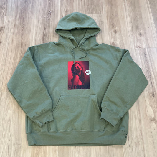 Supreme Kate Moss Hooded Sweatshirt Light Olive
