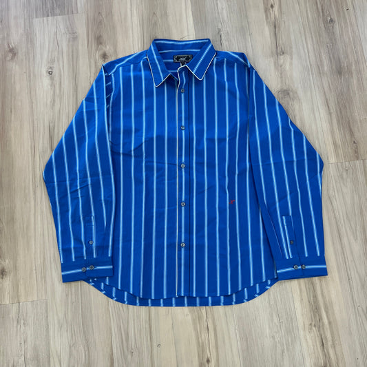 Kith Striped Poplin Georgie Shirt Blue