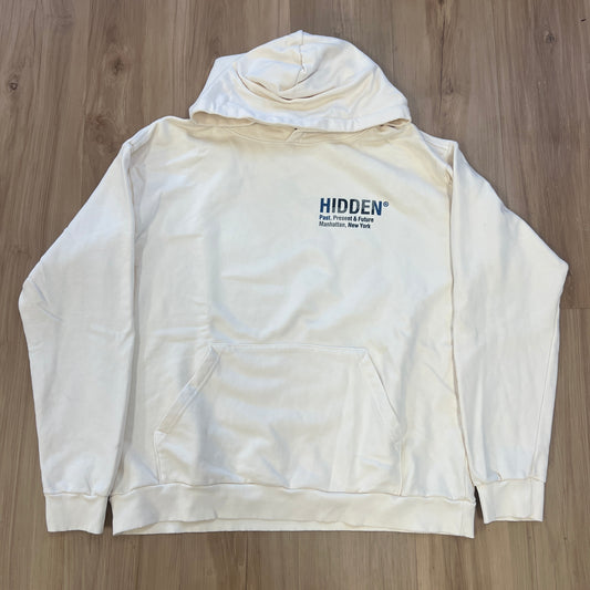 Hidden NY Boro Logo Hoodie Cream