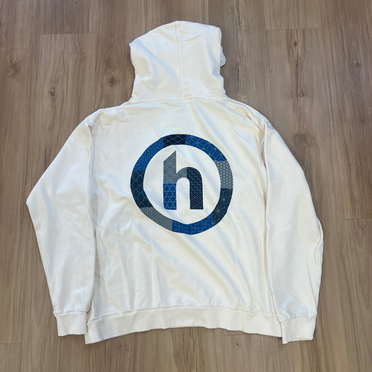 Hidden NY Boro Logo Hoodie Cream
