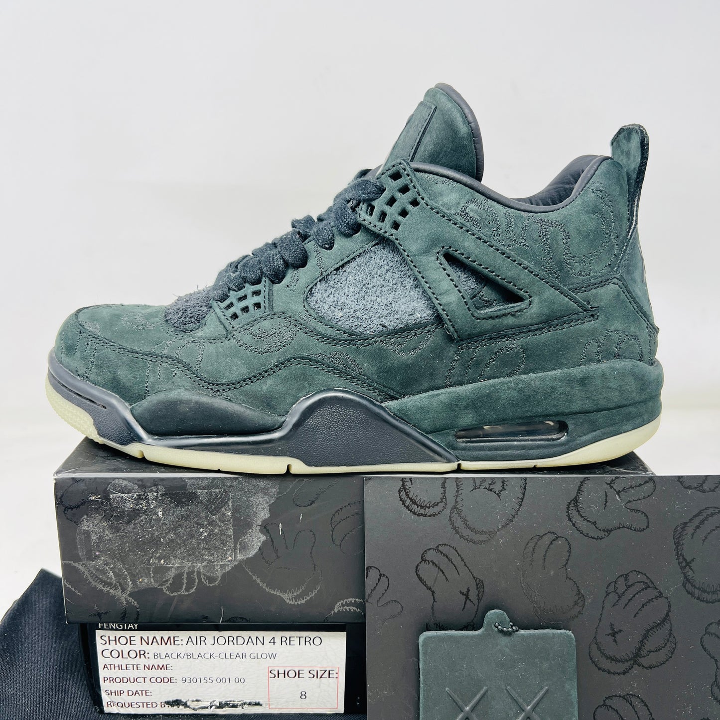 Jordan 4 Retro Kaws Black (Sample Pair)