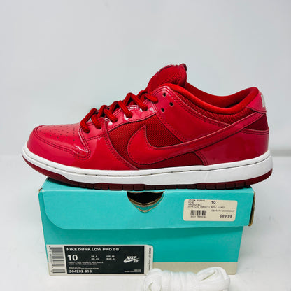 Nike SB Dunk Low Red Patent Leather
