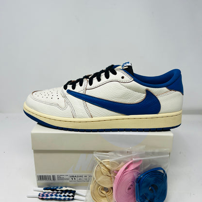 Jordan 1 Retro Low OG SP Fragment x Travis Scott Sail Military Blue