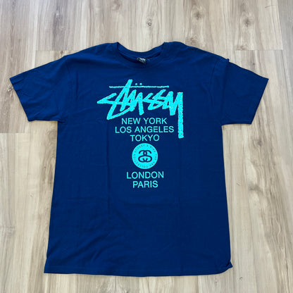 Stüssy World Tour Tee Navy