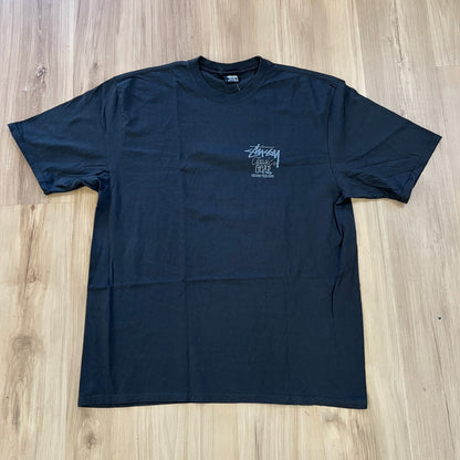 Stussy Classic Gear Pigment Dyed T Shirt Black