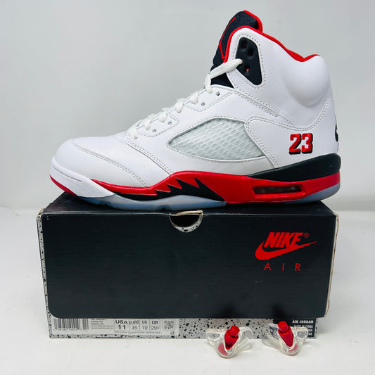 Jordan 5 Retro Fire Red Black Tongue