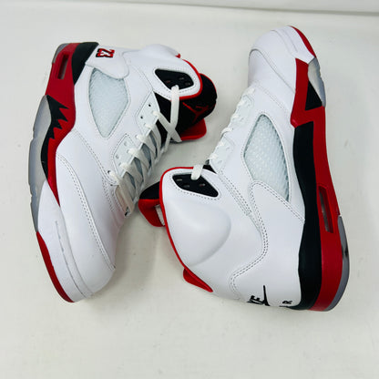 Jordan 5 Retro Fire Red Black Tongue