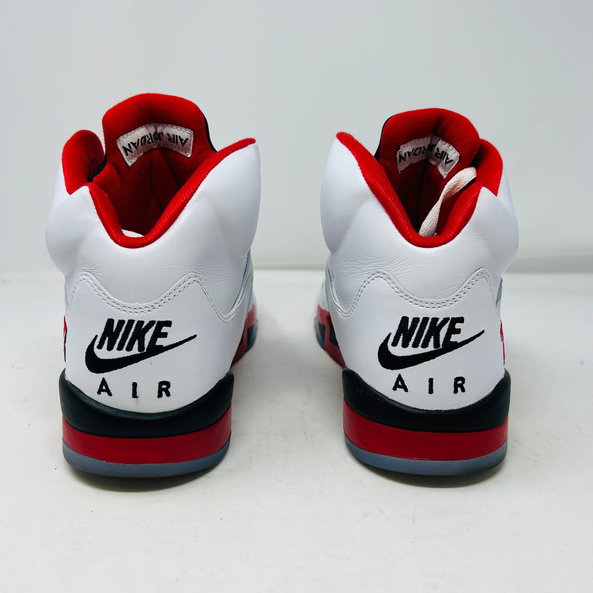 Jordan 5 Retro Fire Red Black Tongue