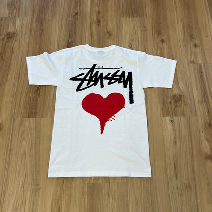 Stussy Stock Heart Tee White