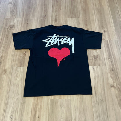 Stussy Stock Heart Tee Black
