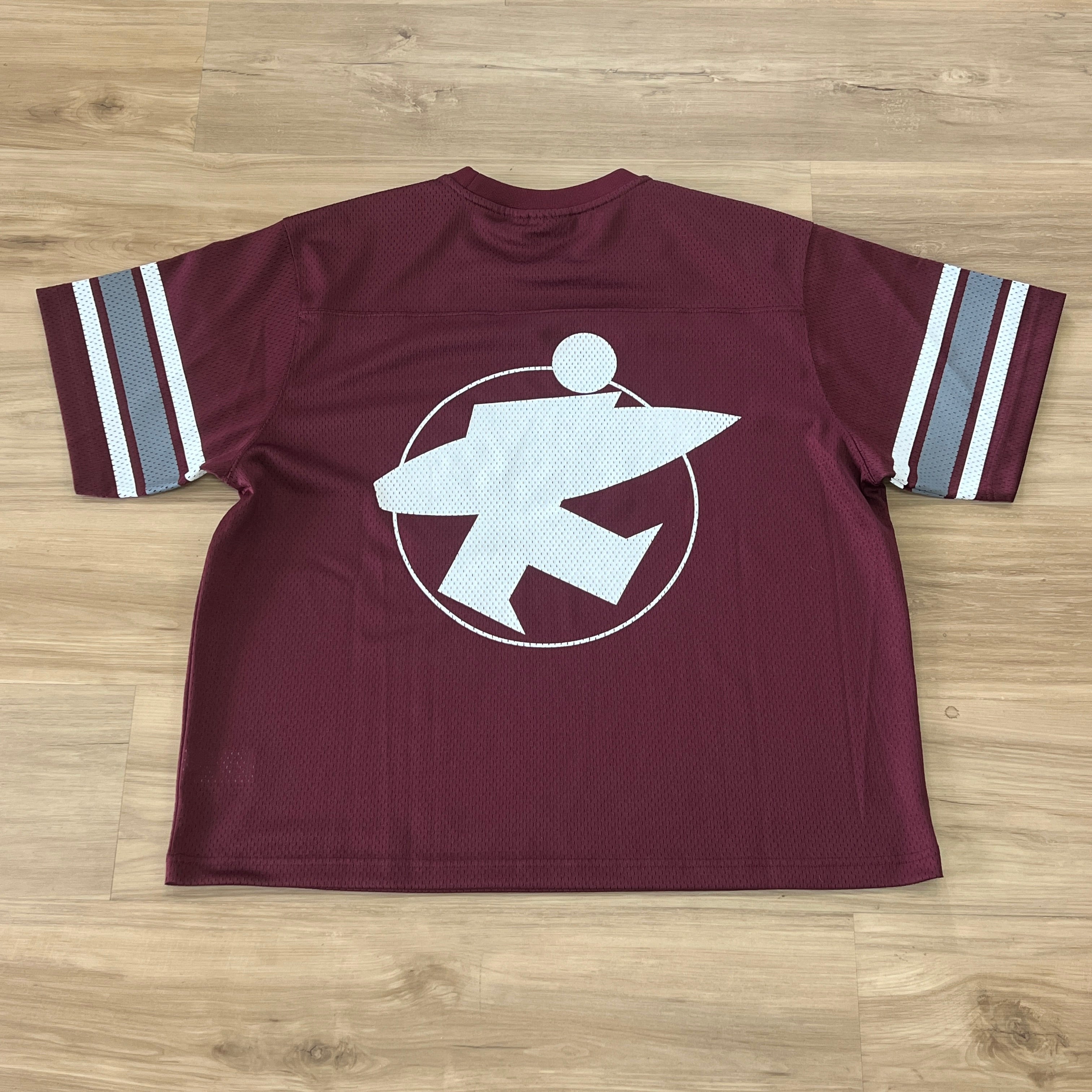 シャツ STUSSY Surfman MeshFootballJersey M size Stussy Surfman Mesh Football Jersey Burgundy – Holy Ground