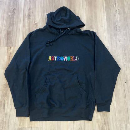 Cactus Jack by Travis Scott Astroworld Logo Hoodie Black
