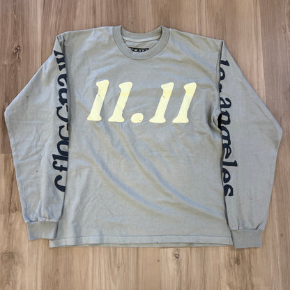 Kids See Ghosts 11/11 Long Sleeve Tee Grey