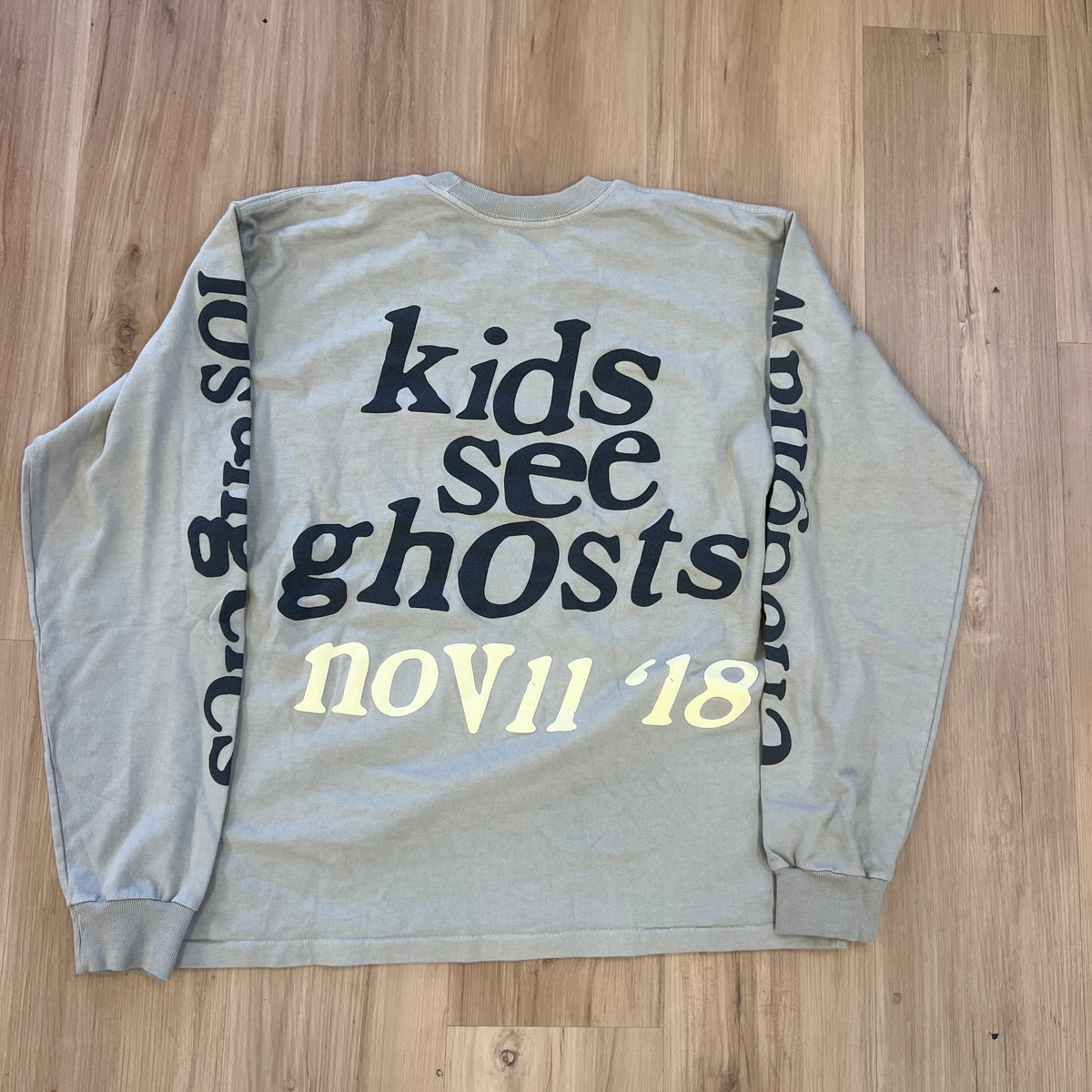 Kids See Ghosts 11/11 Long Sleeve Tee Grey
