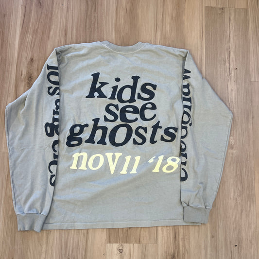 Kids See Ghosts 11/11 Long Sleeve Tee Grey