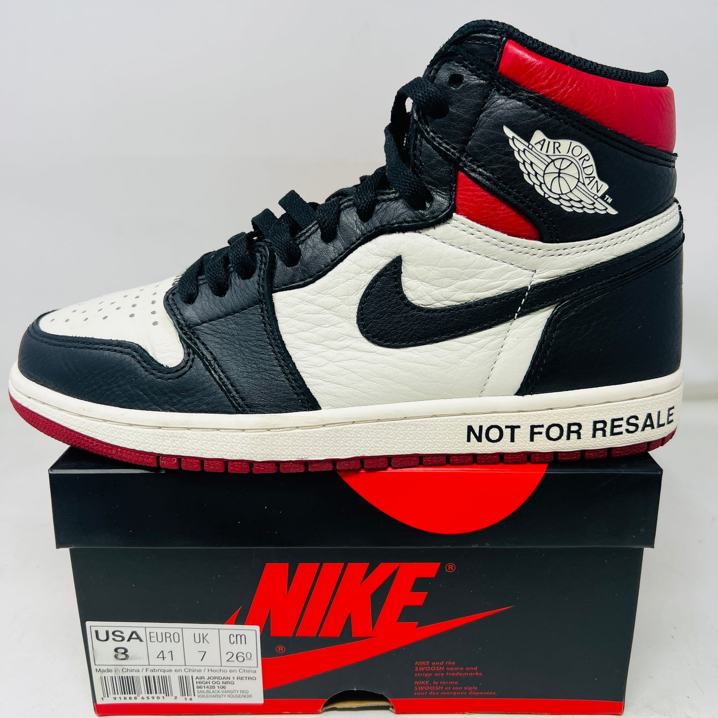 Jordan 1 Retro High Not for Resale Varsity Red