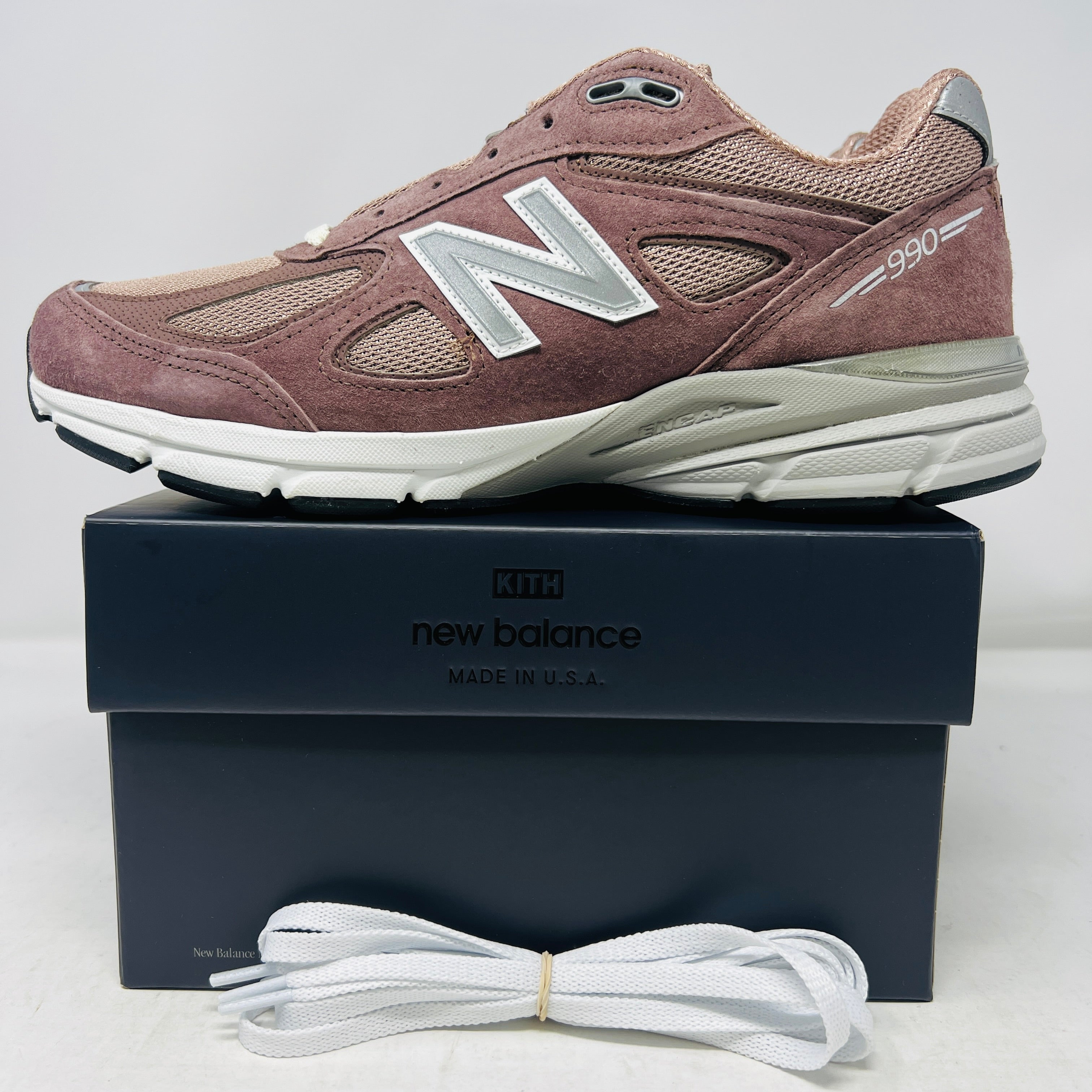 New Balance 990v4 MiUSA Kith Dusty Mauve – Holy Ground