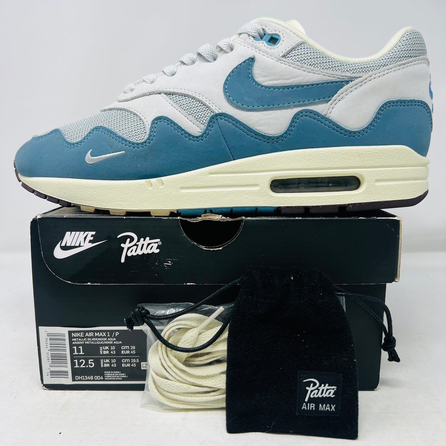 Nike Air Max 1 Patta Waves Noise Aqua (with Bracelet)