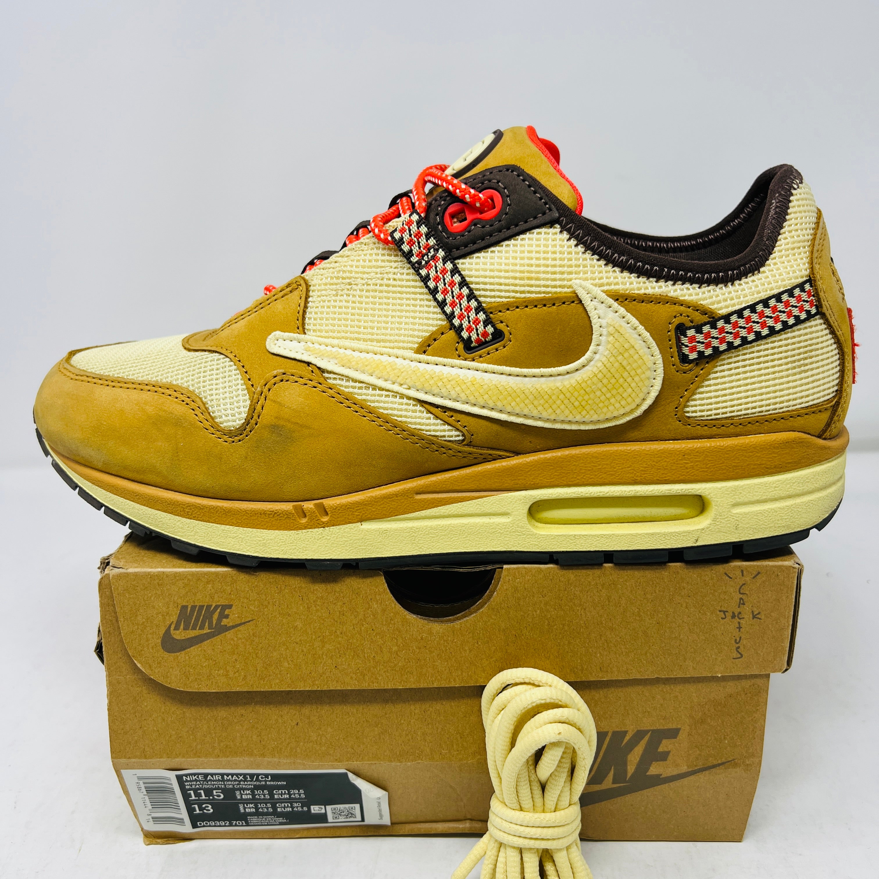 Nike Air Max 1 Travis Scott Cactus Jack Wheat Lemon Drop – Holy Ground