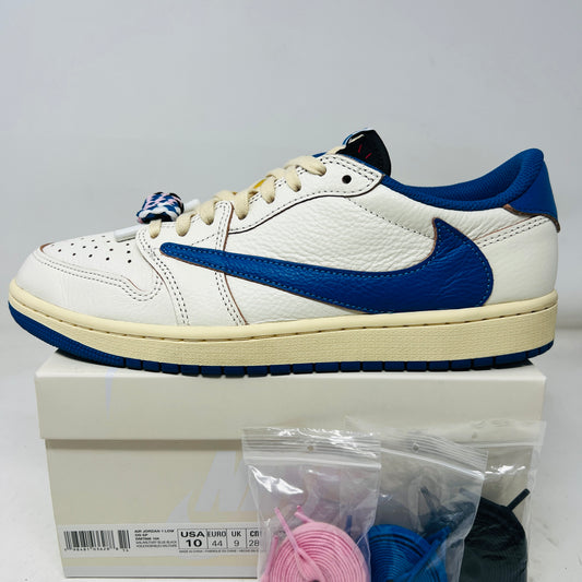 Jordan 1 Retro Low OG SP Fragment x Travis Scott Sail Military Blue