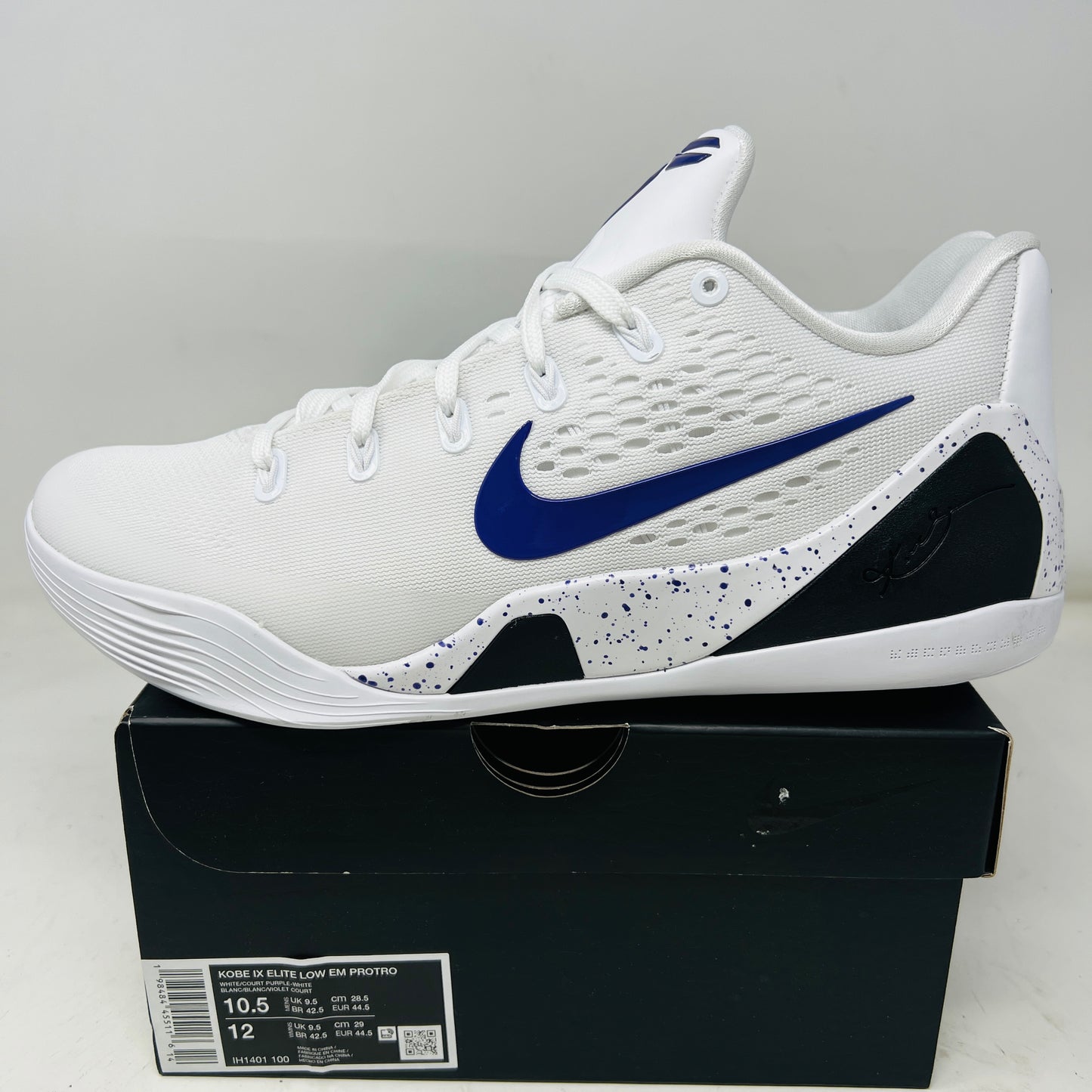 Nike Kobe 9 Elite Low EM Protro White Court Purple