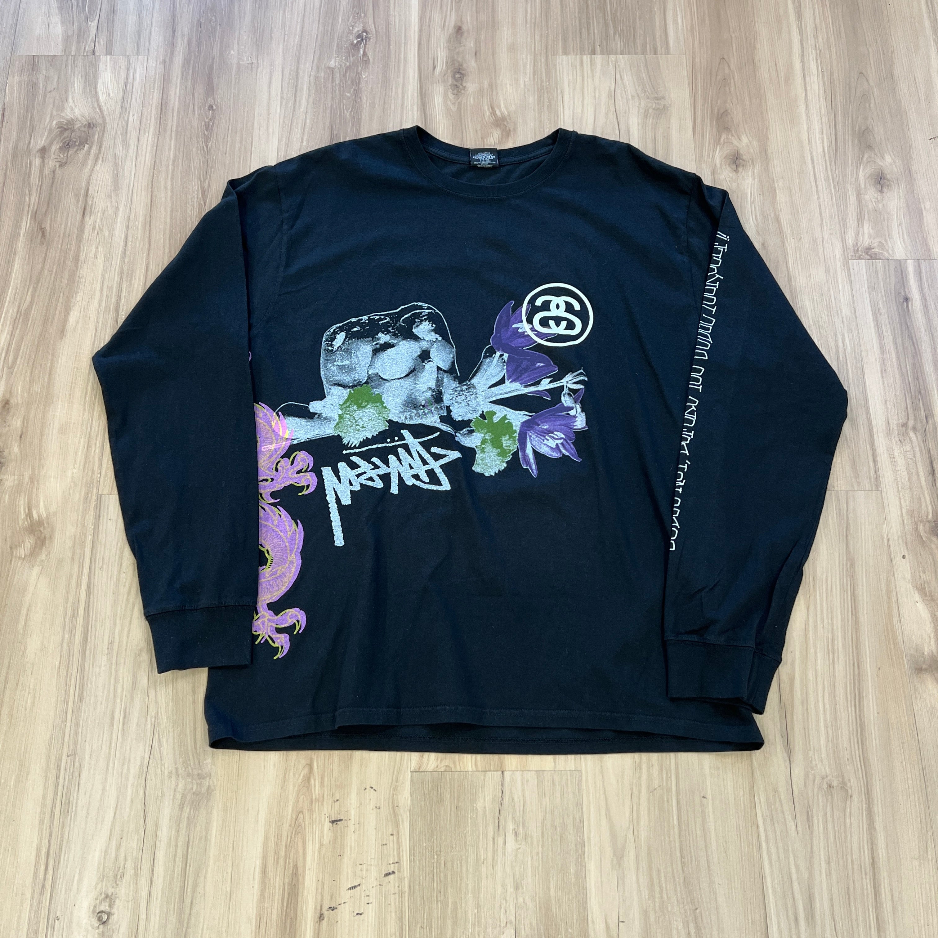 Stussy Strike Long-Sleeve Tee Black – Holy Ground
