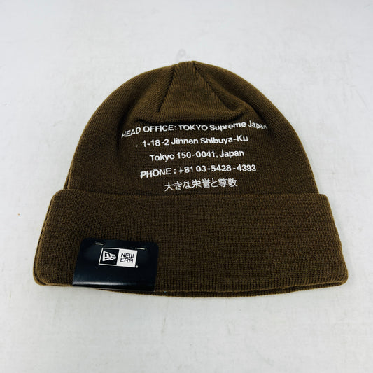 Supreme New Era HQ Beanie Brown