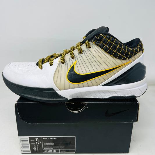 Nike Kobe 4 Protro White Black Del Sol