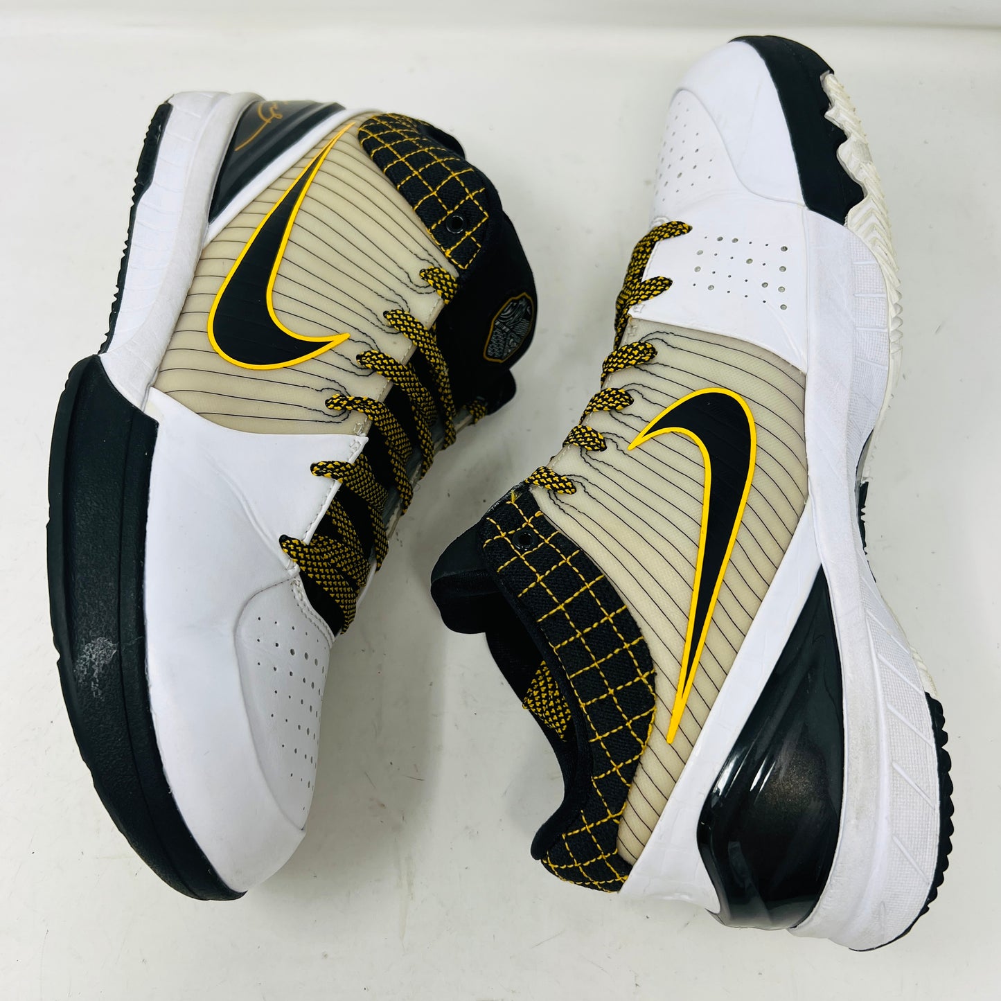 Nike Kobe 4 Protro White Black Del Sol