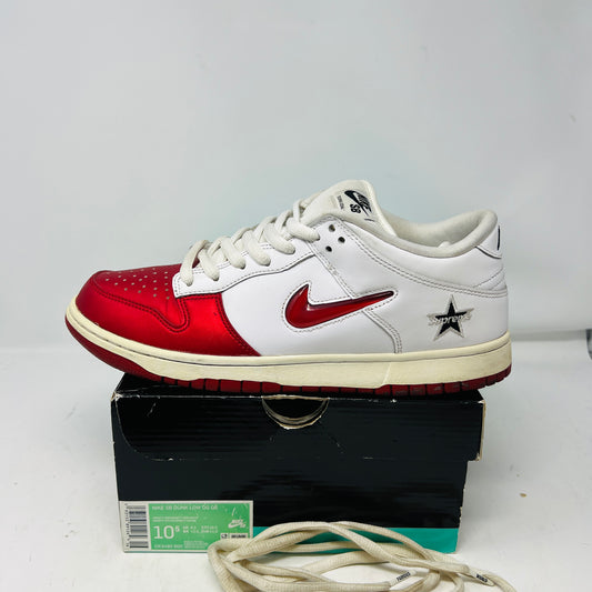 Nike SB Dunk Low Supreme Jewel Swoosh Red