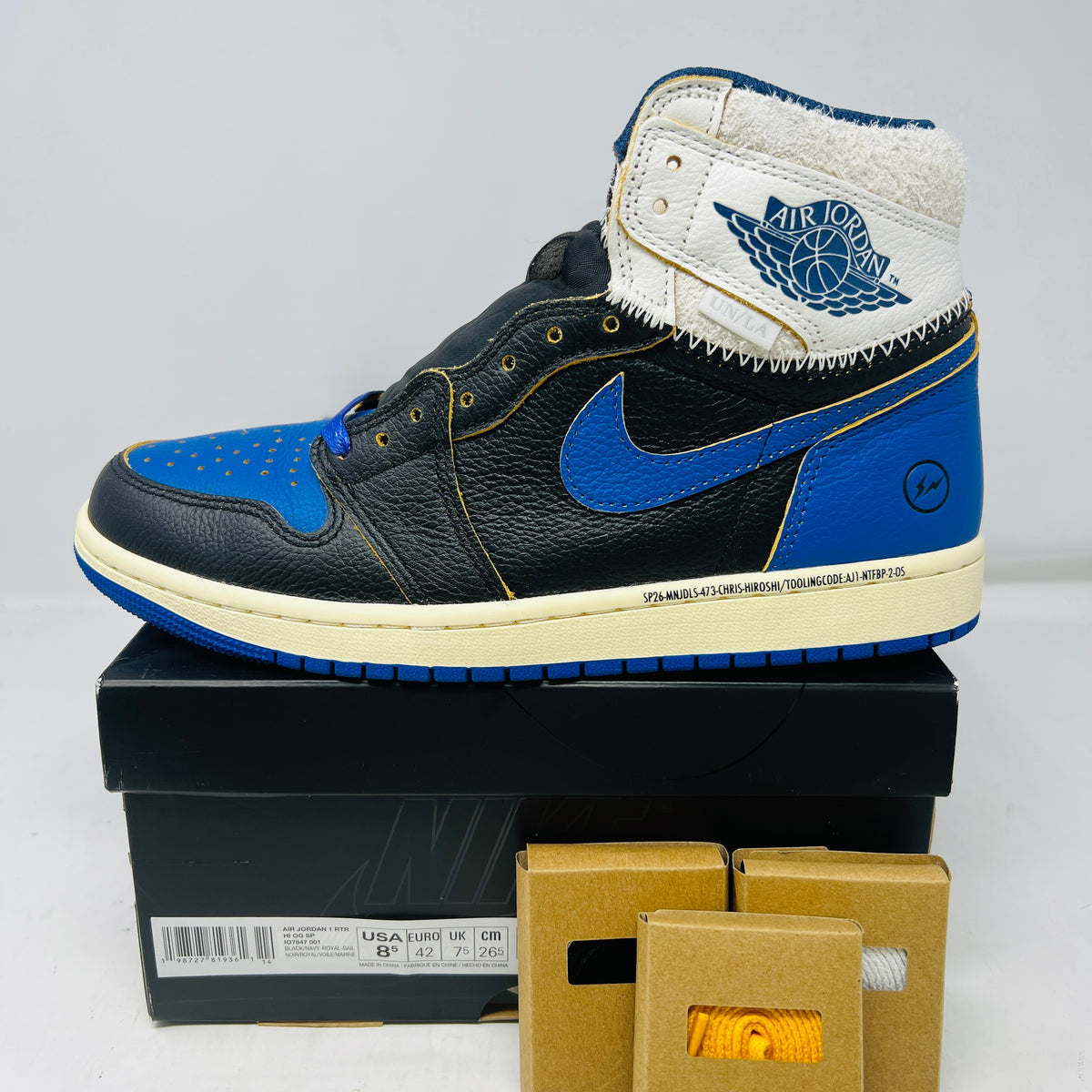 Jordan 1 Retro High OG SP Fragment x Union LA Sport Royal