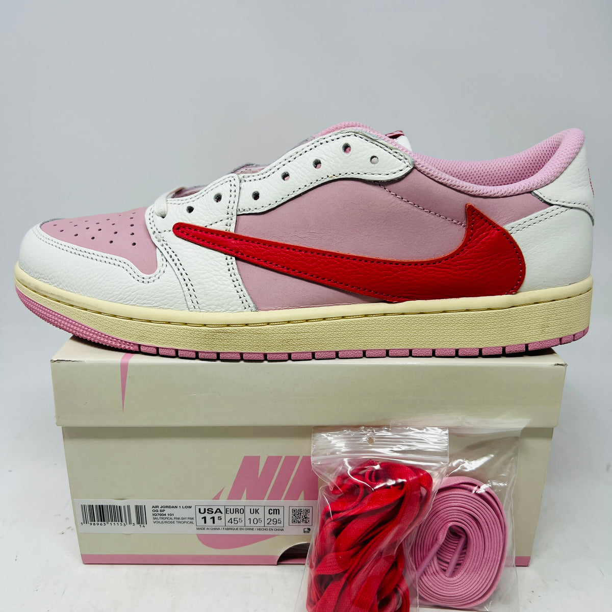Jordan 1 Retro Low OG SP Travis Scott Sail Tropical Pink